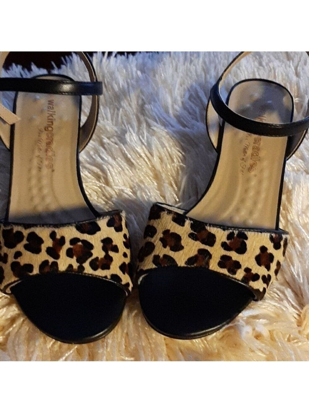 NWT Walking Cradles Light Brown/Black Leopard Print Size 7 1/2 W